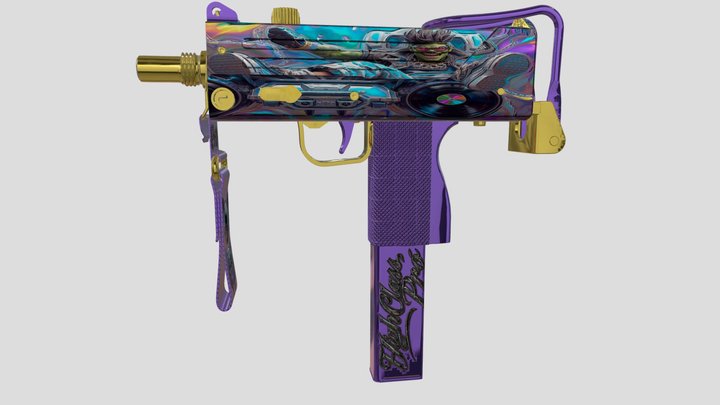 Mac10-blue 3D Model