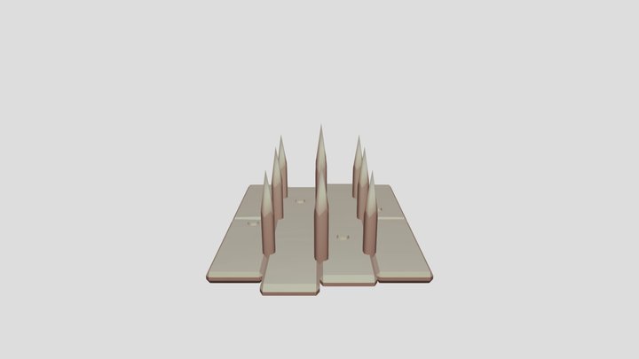 Wooden Spike Trap 3D Model