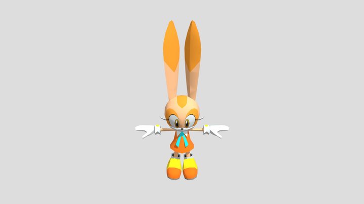 Cream The Rabbit 3D Model