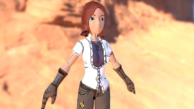 Adventure Game Character 3D Model