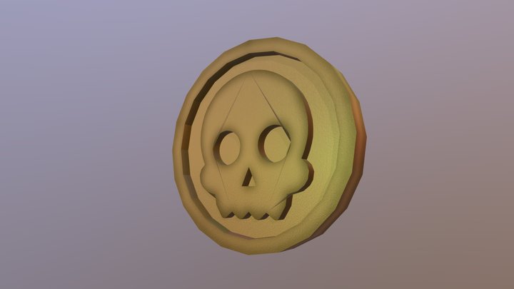 Skull Coin 3D Model