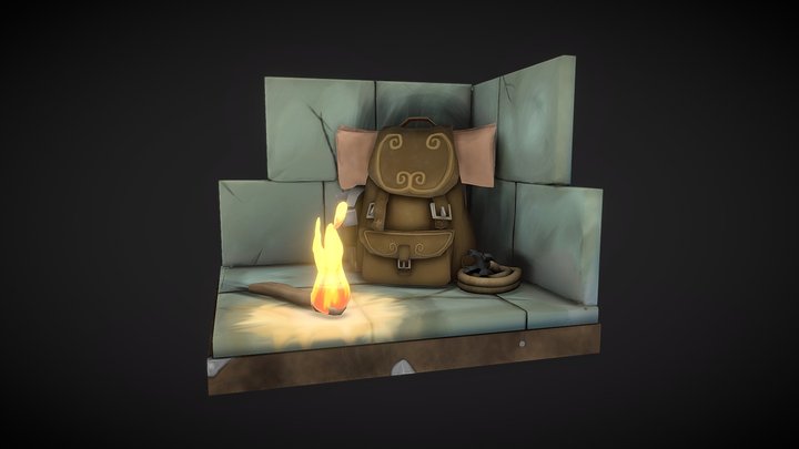 Adventurer's Backpack 3D Model