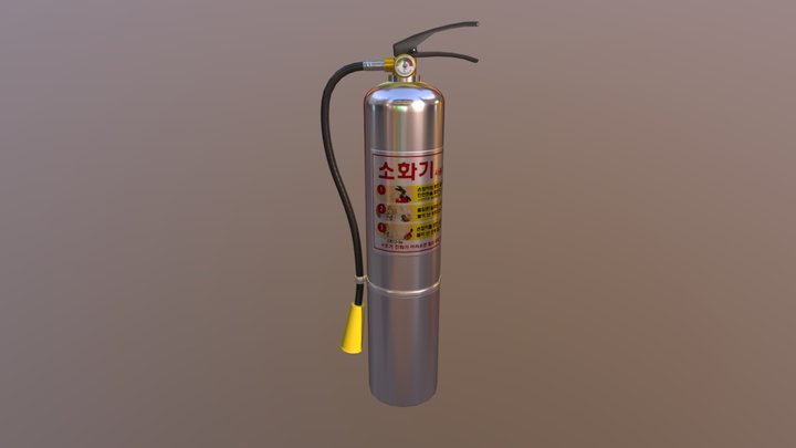 Halon Fire Extinguisher 3D Model