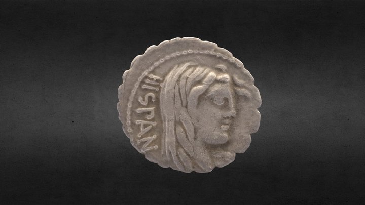 DENARIO ROMANO POSTUMIA (81 A.C) 3D Model