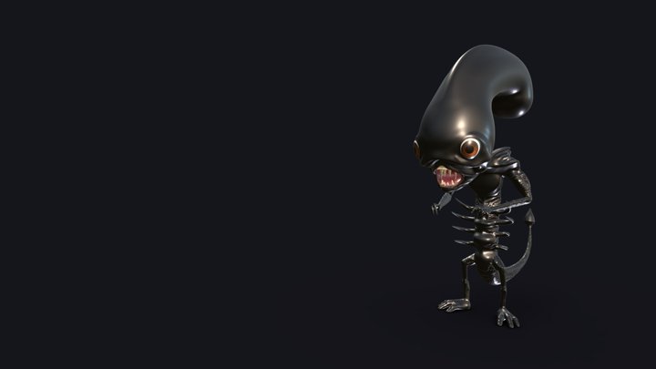 Alien Giger Style 3D Model