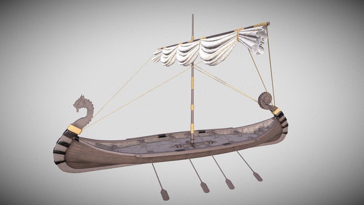 Viking Boat 3D Model