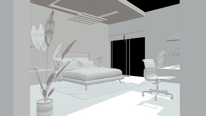 Industrial Bedroom (canvas) 3D Model