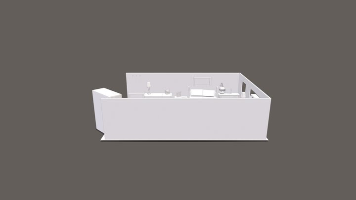 Business Bedroom Layout 3D Model