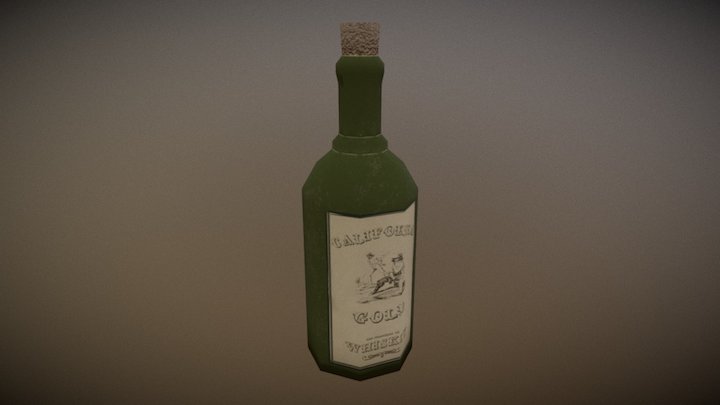 California Gold Whiskey 3D Model