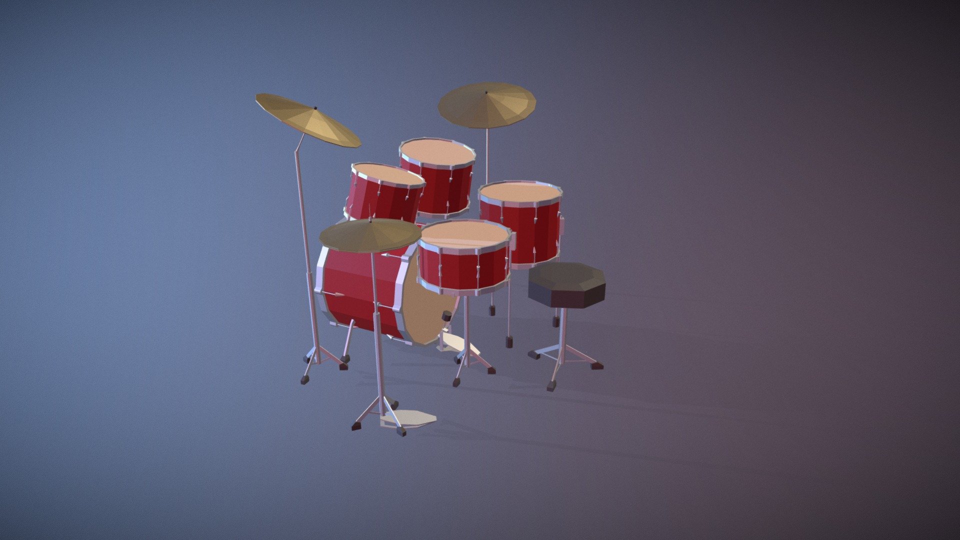 Drum Kit Download Free 3D model by AlpacPoly [621662b] Sketchfab