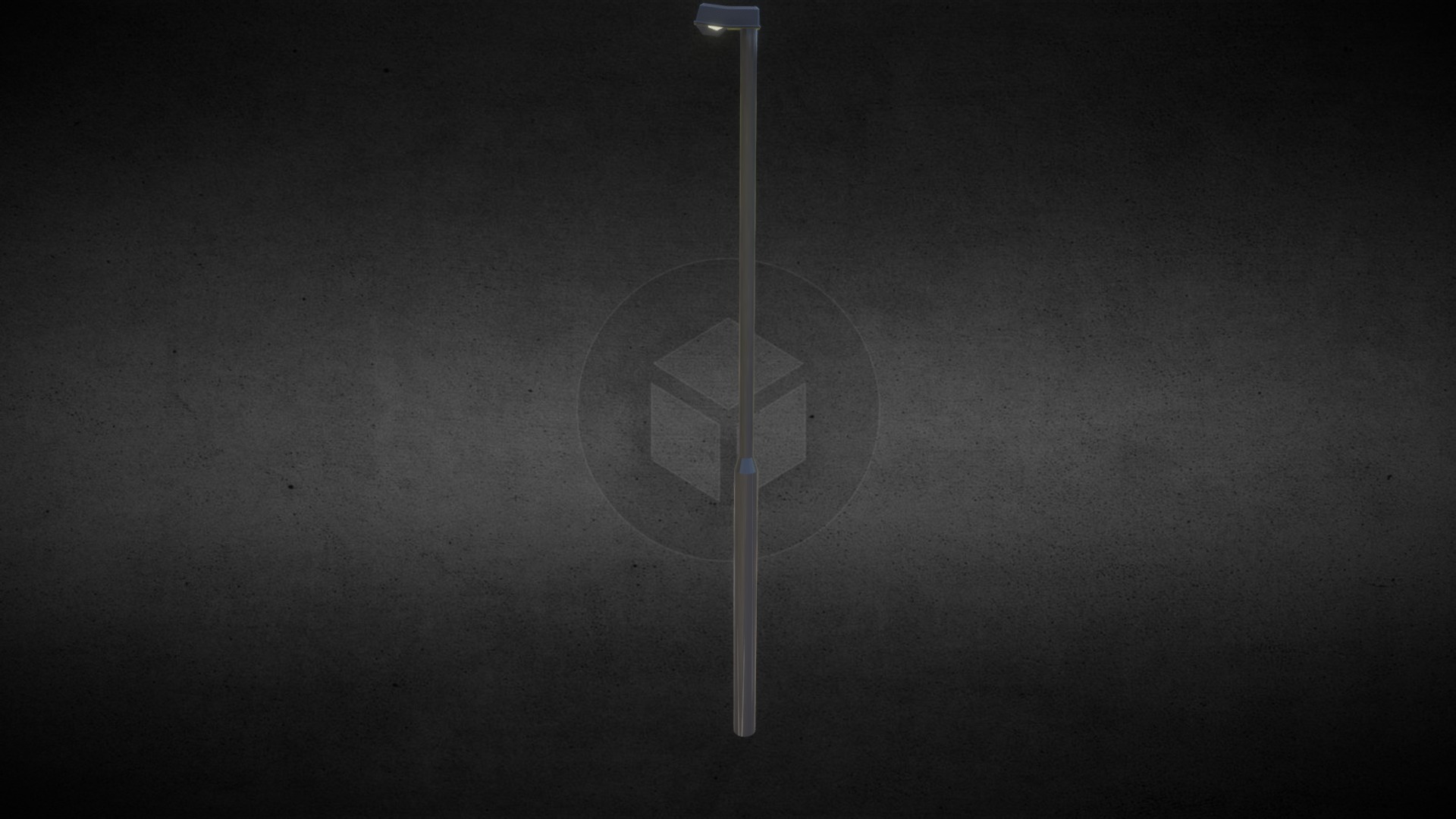 3D model Street light - This is a 3D model of the Street light. The 3D model is about a white cross on a grey background.