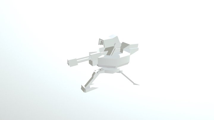 Turret Low Poly 3D Model