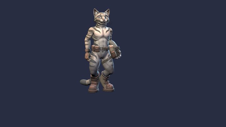 Clint Catswood the Tabby - Free Model