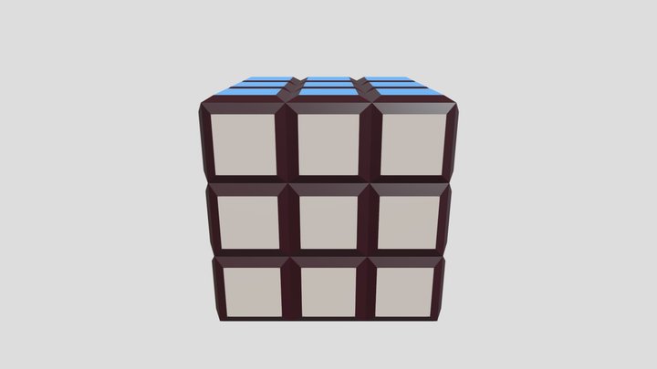 Lowpoly Rubik's Cube 3D Model