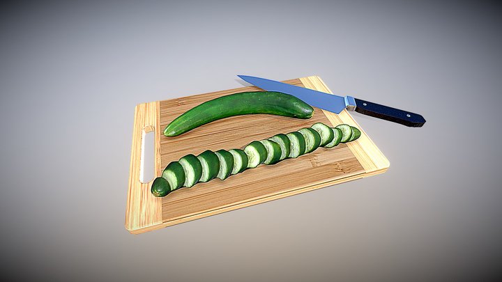 Japanese Cucumber 3D Model