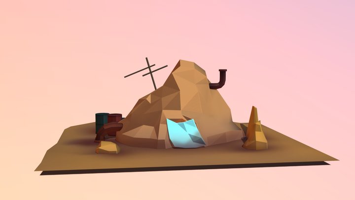Rock House 3D Model