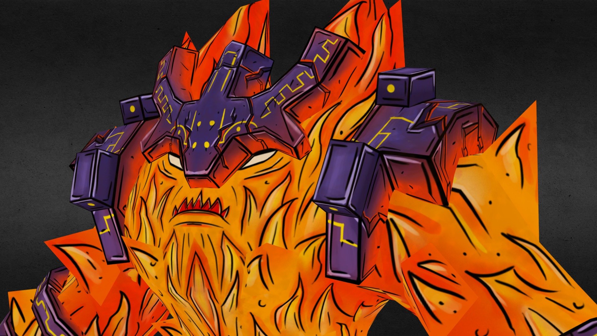 Fire Golem - 3D model by sebacho (@sebasfig) [6219d6d] - Sketchfab