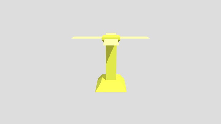 Bamboo-Copter Remake from Doraemon (Game Ready) 3D Model