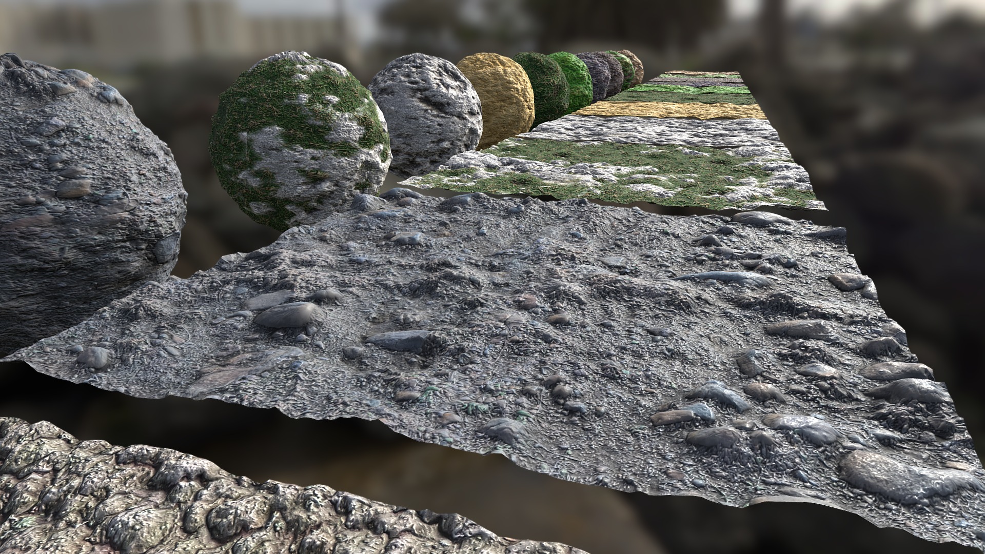 3D model PBR Textures - This is a 3D model of the PBR Textures. The 3D model is about a group of rocks.