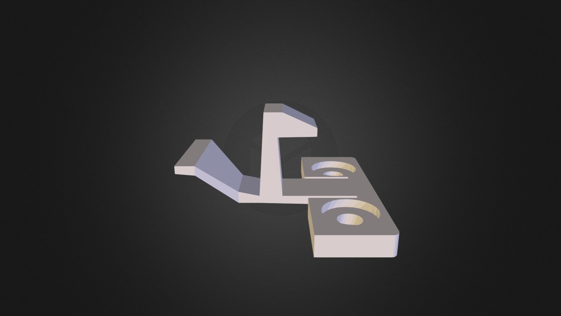 Hilux Surf (KZN) centre console lid catch 3D model by 3dindustries