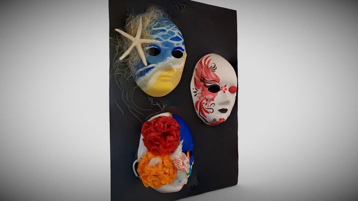 Paper Mache Masks 3D Model