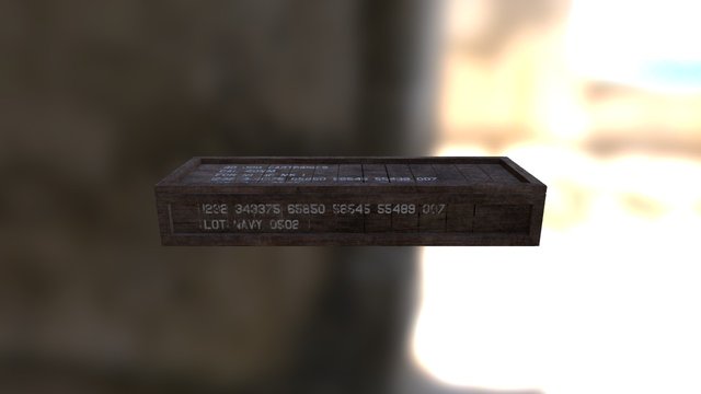 Ammo Box Textured 3D Model