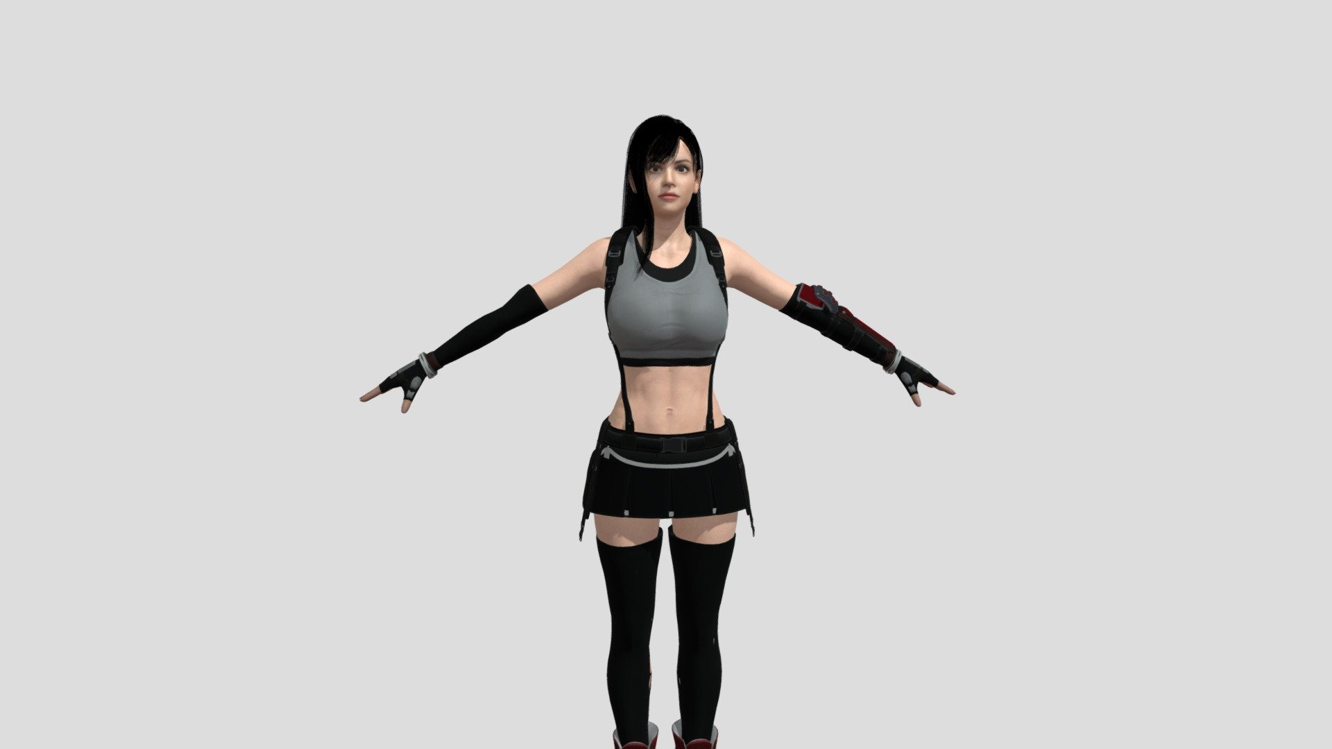 Tifa Lockhart FFVII cosplay on custom mesh - 3D model by dopaminecat ...