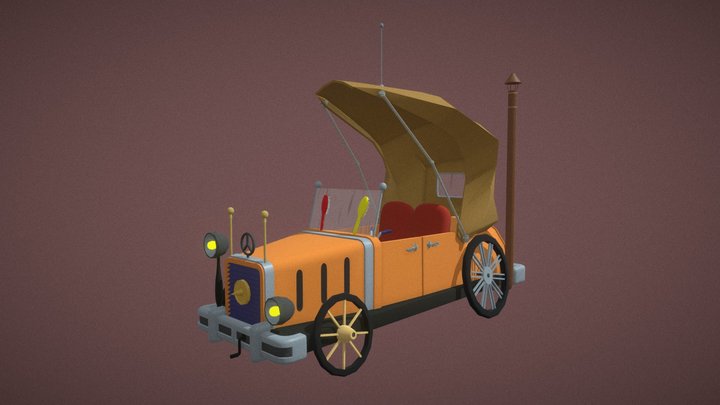 Volk's (Wolf's) Car ("Nu Pogodi!"/"Ну Погоди!") 3D Model