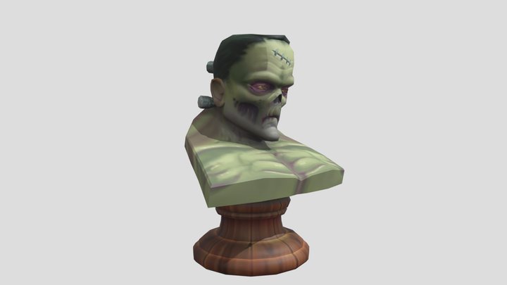 Frankenstein Monster Bust 3D Model