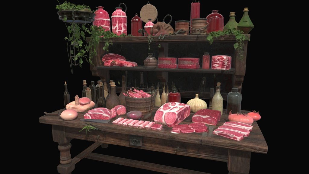 Rustic Butcher's Table