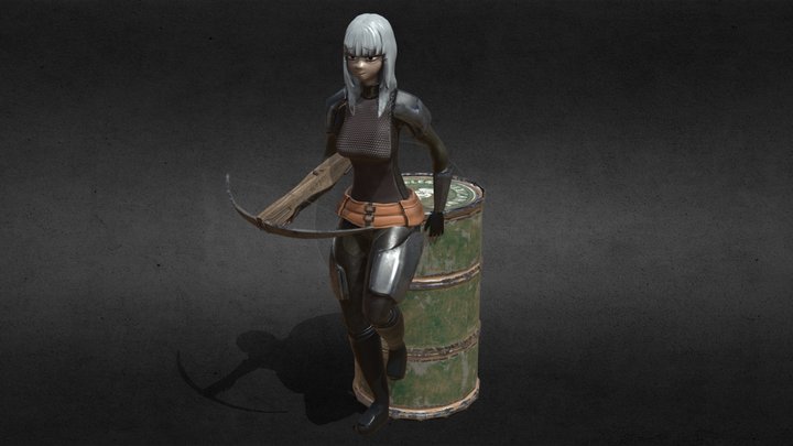 Alesia: Female Post-apocalyptic Character 3D Model