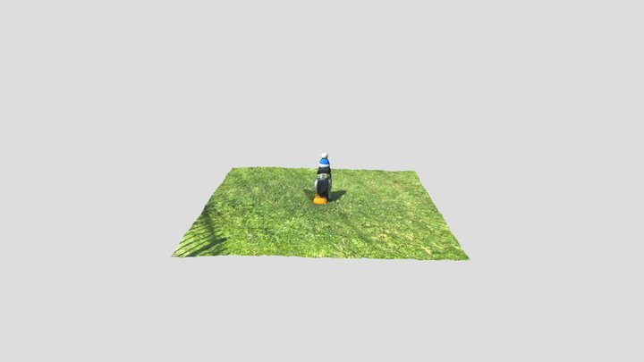 Christmas Garden Penguin 3D Model