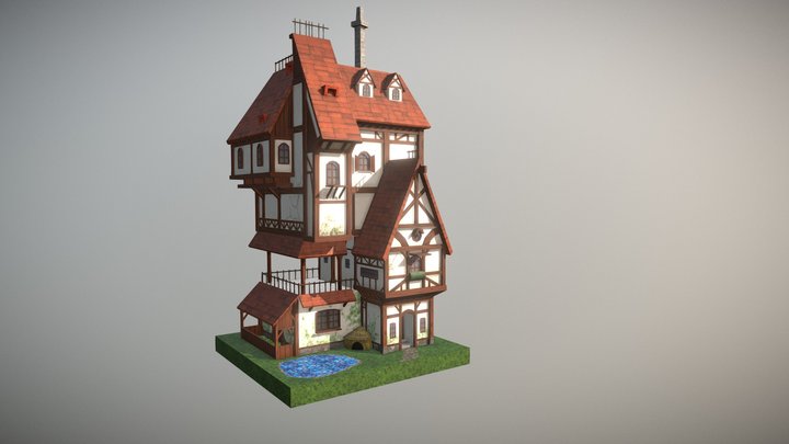 Сountryside House 3D Model