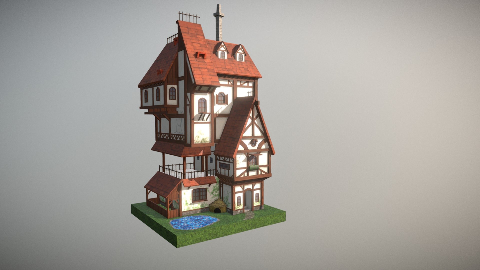 Сountryside House — Sketchfab embed 3D viewer