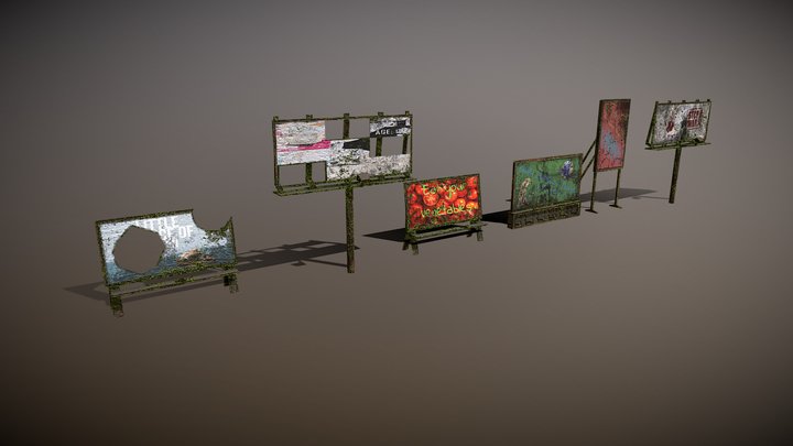 Post- Apo Billboards V1 3D Model