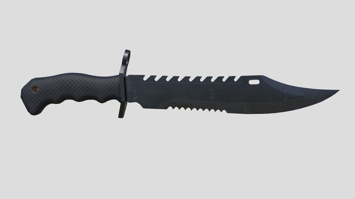 Military knife D80 3D Model