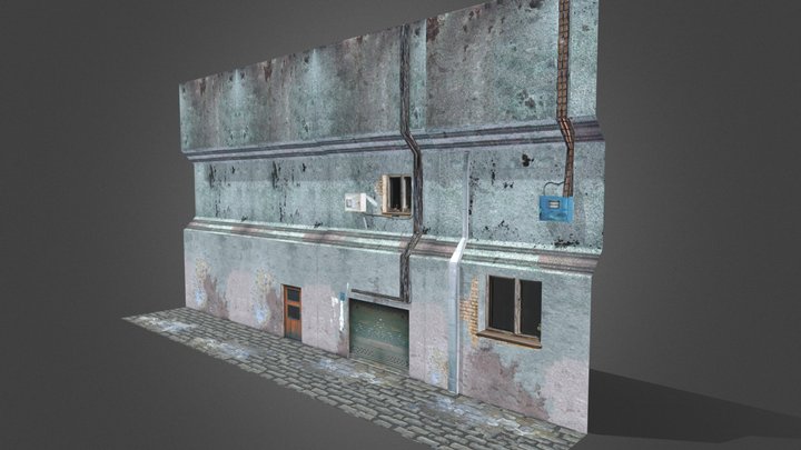 Narrow Street Photorealistic 3D Model