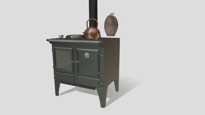 Wood Stove 3D Model