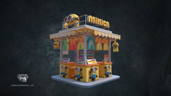 Minion in a Tshirt Kiosk | 3D Printable