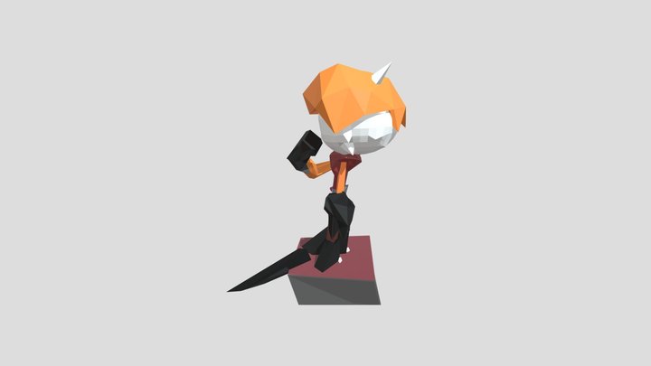 Outfox Statue 3D Model