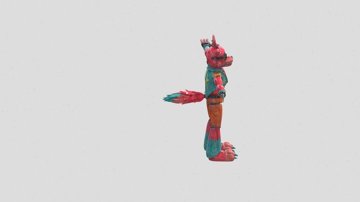 Glamrock Foxy 3D Model