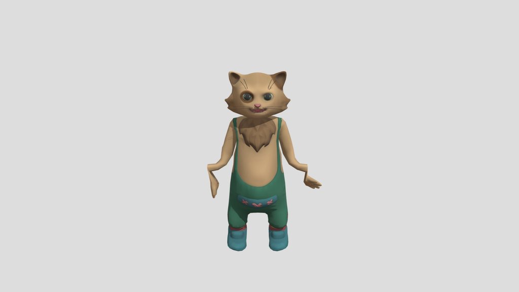 Cartoon Funny Cat Rigged