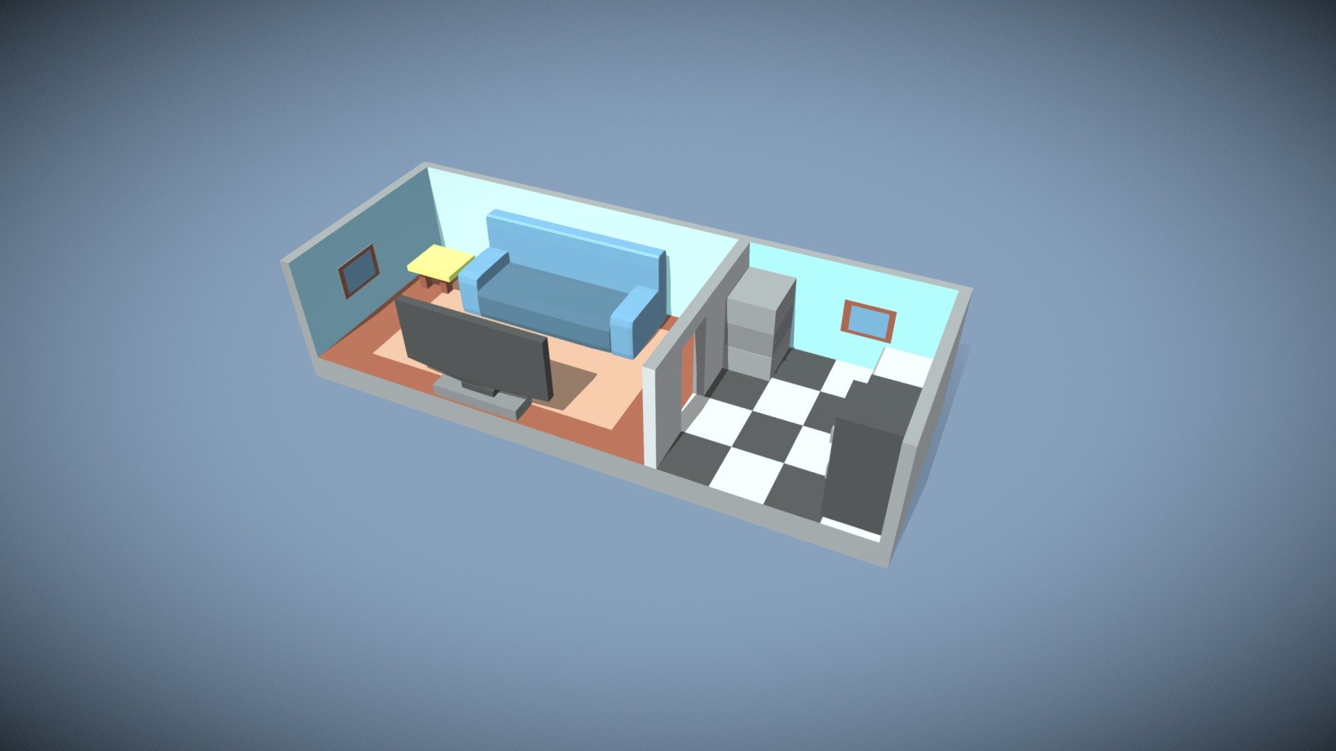 3D Sketchbook 11- Low Poly Interior