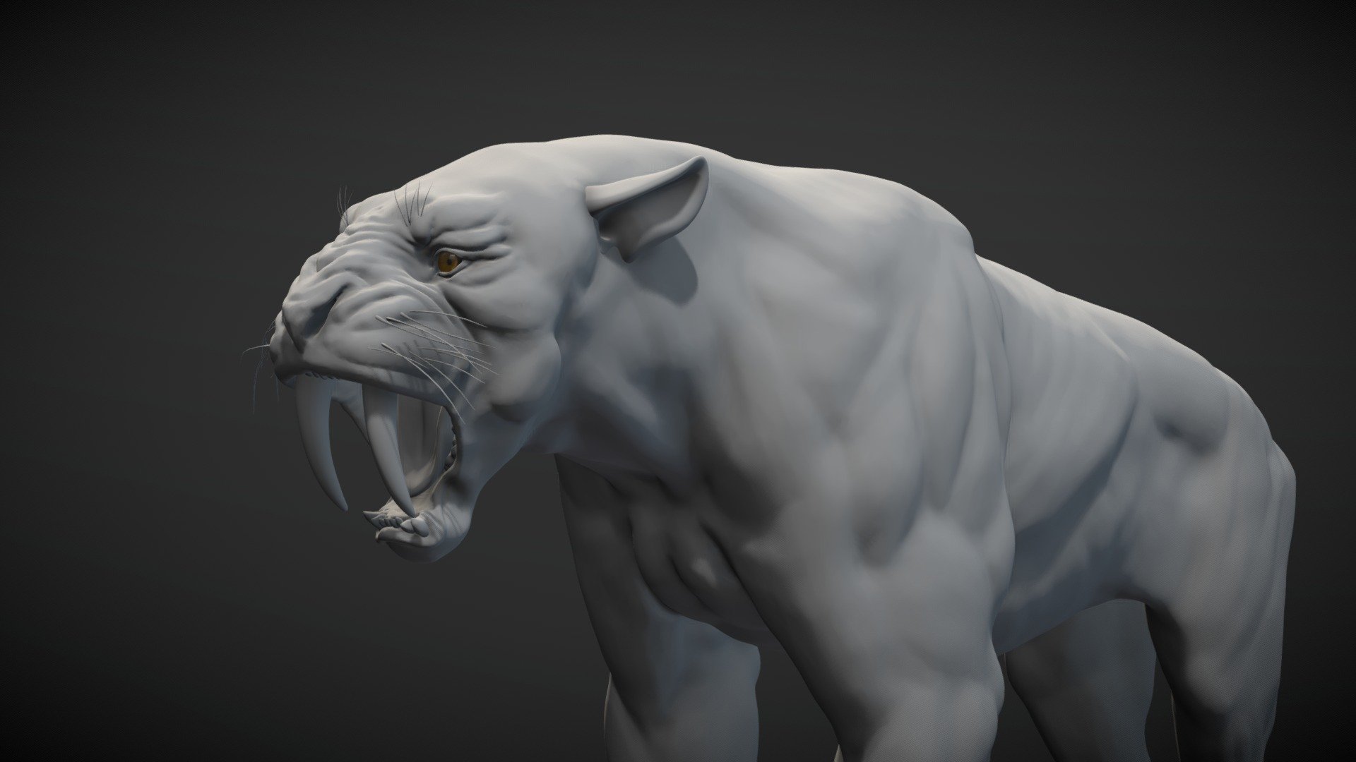 TNG Saber-toothed Tiger Model Animal Realistic Smilodon