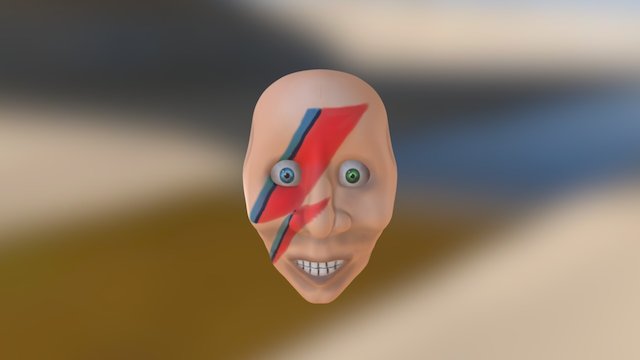 David Bowie - Tête - Modélisation 3D Model