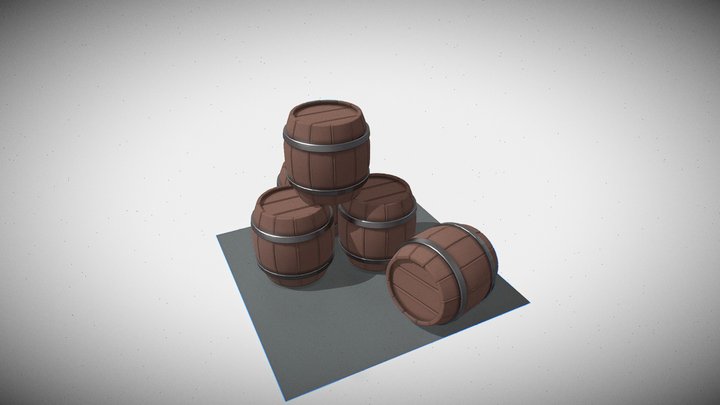 wine barrel 3D Model
