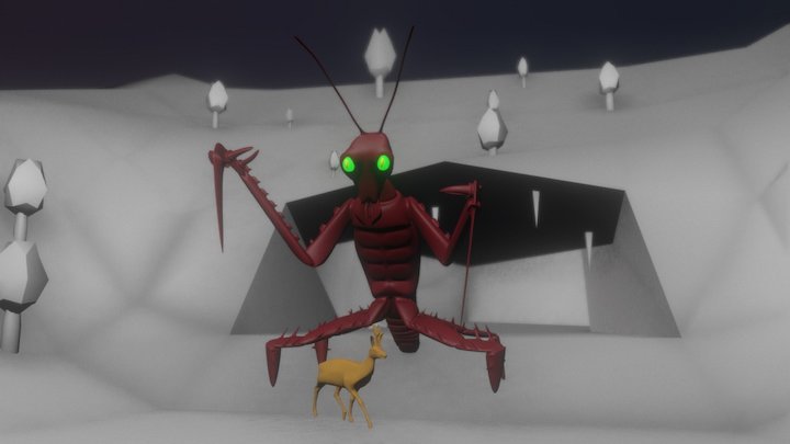 Hungry Mantis 3D Model
