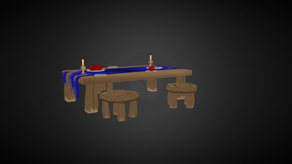 Low Poly Fantasy Dining set