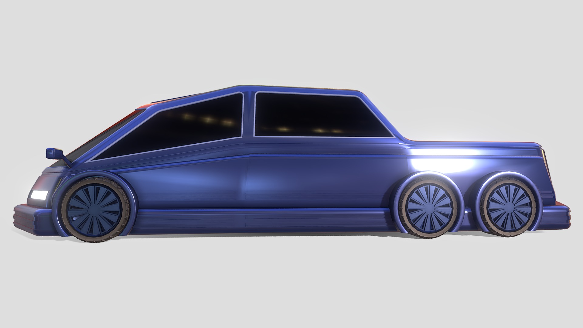 3D model Future Car 30 - This is a 3D model of the Future Car 30. The 3D model is about a blue car with a white background.