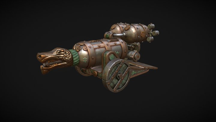 Total Warhammer Flame Cannon 3D Model